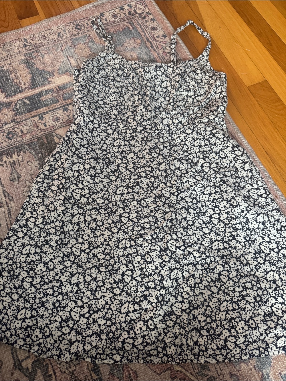 Navy & White Floral Sundress